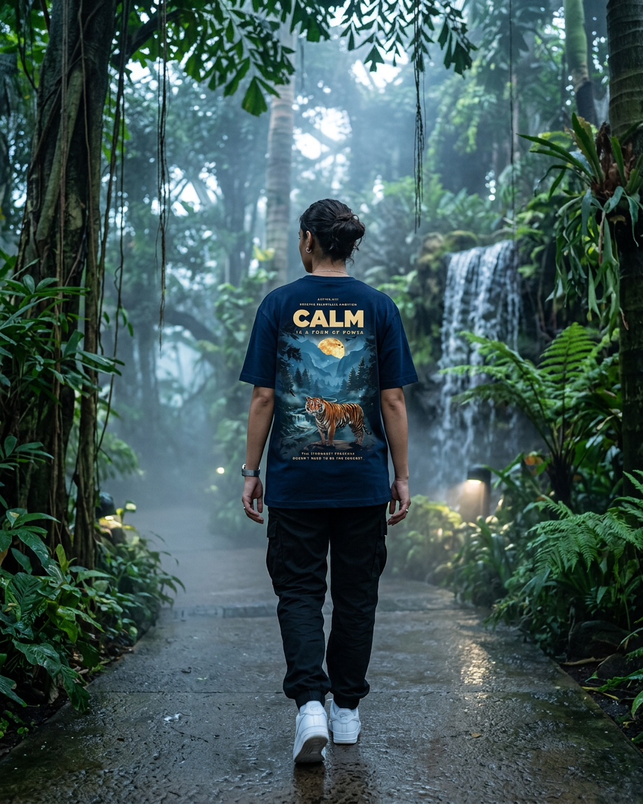 Premium Cotton T-Shirt — Calm Is A Form Of Power